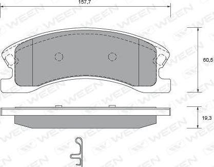 Ween 151-2501 - Гальмівні колодки, дискові гальма autocars.com.ua