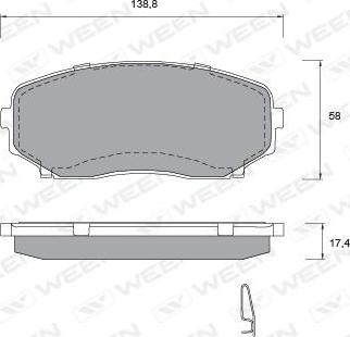 Ween 151-2573 - Тормозные колодки, дисковые, комплект autodnr.net