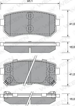 Ween 151-2581 - Гальмівні колодки, дискові гальма autocars.com.ua