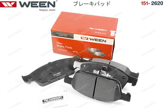 Ween 151-2620 - Тормозные колодки, дисковые, комплект avtokuzovplus.com.ua