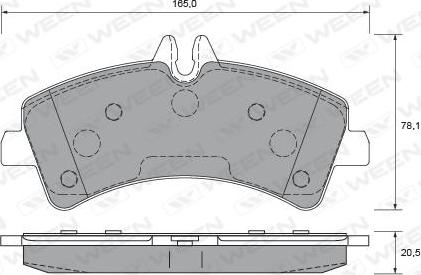 Ween 151-2637 - Гальмівні колодки, дискові гальма autocars.com.ua