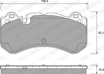 Ween 151-2645 - Гальмівні колодки, дискові гальма autocars.com.ua