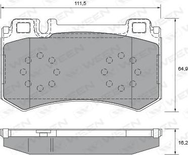 Ween 151-2646 - Тормозные колодки, дисковые, комплект avtokuzovplus.com.ua