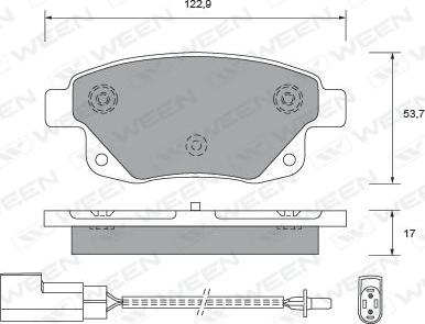 Ween 151-2657 - Гальмівні колодки, дискові гальма autocars.com.ua