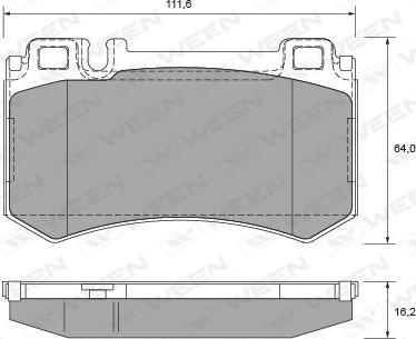 Ween 151-2663 - Тормозные колодки, дисковые, комплект avtokuzovplus.com.ua