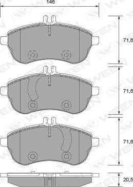 Ween 151-2664 - Гальмівні колодки, дискові гальма autocars.com.ua