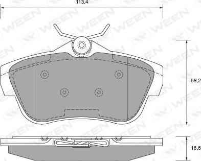 Ween 151-2668 - Тормозные колодки, дисковые, комплект avtokuzovplus.com.ua