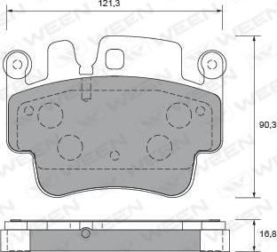 Ween 151-2669 - Гальмівні колодки, дискові гальма autocars.com.ua