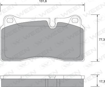 Ween 151-2670 - Тормозные колодки, дисковые, комплект avtokuzovplus.com.ua