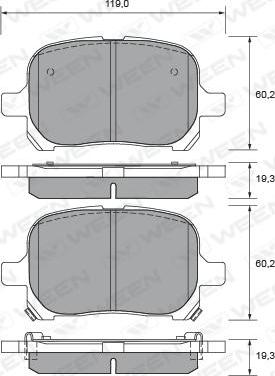 Ween 151-2677 - Гальмівні колодки, дискові гальма autocars.com.ua