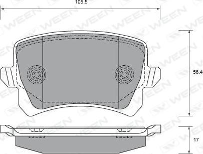 Ween 151-2683 - Тормозные колодки, дисковые, комплект avtokuzovplus.com.ua