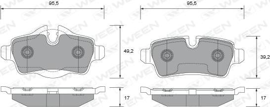 Ween 151-2685 - Гальмівні колодки, дискові гальма autocars.com.ua