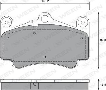 Ween 151-2688 - Тормозные колодки, дисковые, комплект autodnr.net