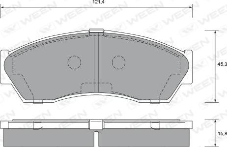 Ween 151-2703 - Тормозные колодки, дисковые, комплект avtokuzovplus.com.ua