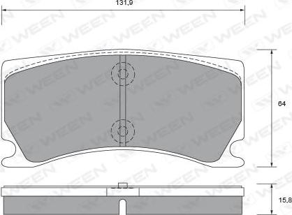 Ween 151-2707 - Тормозные колодки, дисковые, комплект autodnr.net