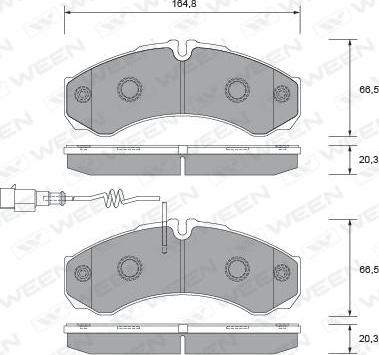 Ween 151-2715 - Гальмівні колодки, дискові гальма autocars.com.ua