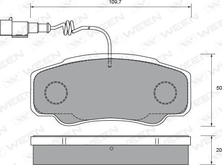 Ween 151-2716 - Тормозные колодки, дисковые, комплект autodnr.net