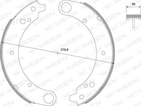 Ween 152-2005 - Комплект тормозных колодок, барабанные autodnr.net