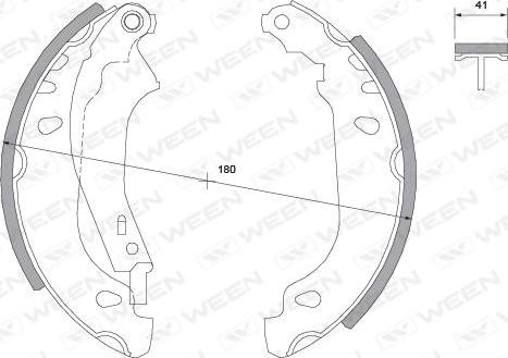 Ween 152-2020 - Комплект гальм, барабанний механізм autocars.com.ua