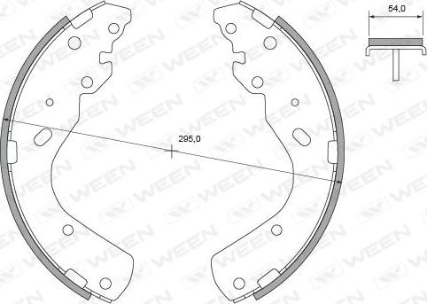 Ween 152-2117 - Комплект тормозных колодок, барабанные autodnr.net