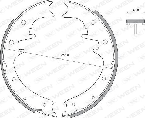 Ween 152-2118 - Комплект гальм, барабанний механізм autocars.com.ua