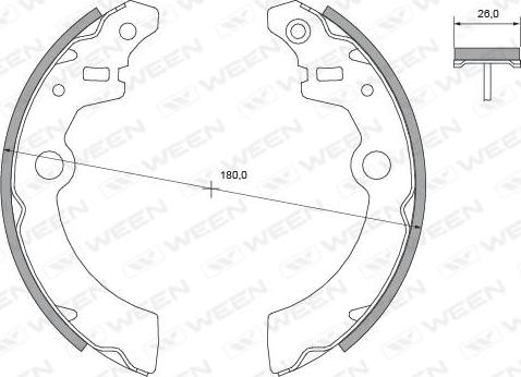 Ween 152-2132 - Комплект гальм, барабанний механізм autocars.com.ua