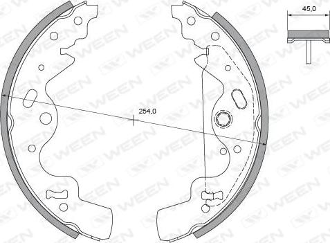 Ween 152-2133 - Комплект гальм, барабанний механізм autocars.com.ua