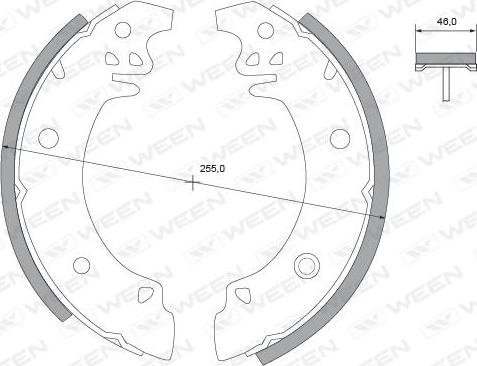 Ween 152-2244 - Комплект гальм, барабанний механізм autocars.com.ua