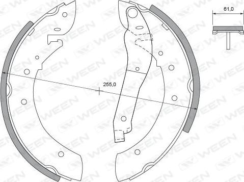 Ween 152-2294 - Комплект тормозных колодок, барабанные avtokuzovplus.com.ua