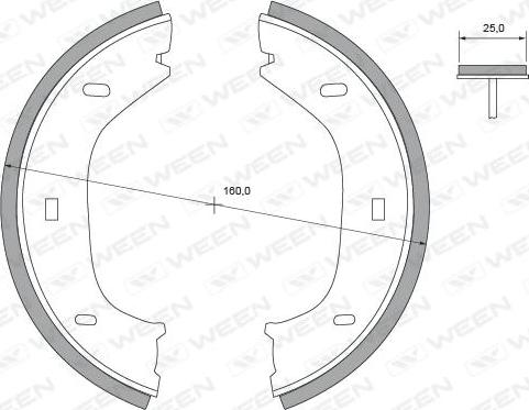 Ween 152-2302 - Комплект гальм, ручник, парковка autocars.com.ua