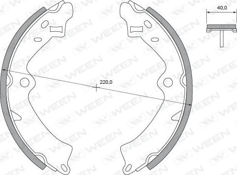 Ween 152-2325 - Комплект тормозных колодок, барабанные avtokuzovplus.com.ua