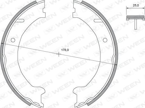 Ween 152-2350 - Комплект гальм, ручник, парковка autocars.com.ua