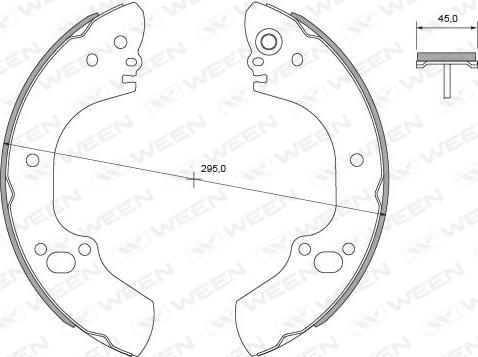 Ween 152-2352 - Комплект тормозных колодок, барабанные avtokuzovplus.com.ua