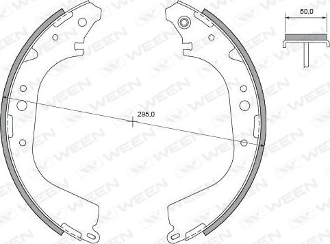 Ween 152-2356 - Комплект тормозных колодок, барабанные avtokuzovplus.com.ua