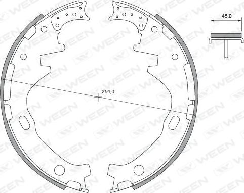 Ween 152-2363 - Комплект тормозных колодок, барабанные avtokuzovplus.com.ua