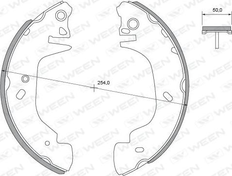 Ween 152-2369 - Комплект гальм, барабанний механізм autocars.com.ua