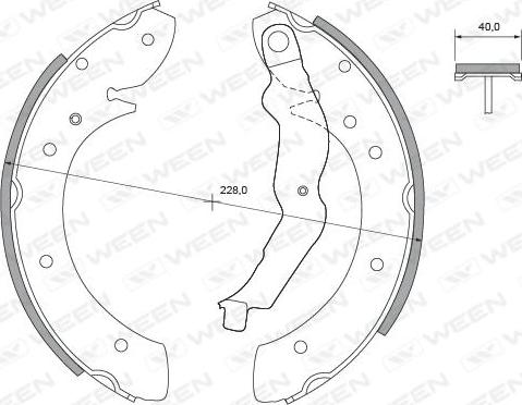 Ween 152-2385 - Комплект тормозных колодок, барабанные avtokuzovplus.com.ua