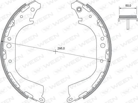 Ween 152-2394 - Комплект гальм, барабанний механізм autocars.com.ua