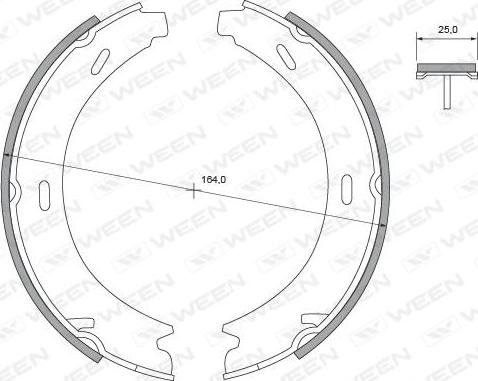 Ween 152-2397 - Комплект гальм, ручник, парковка autocars.com.ua