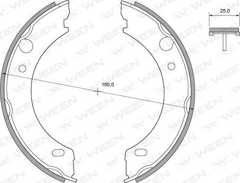 Ween 152-2408 - Комплект тормозов, ручник, парковка autodnr.net