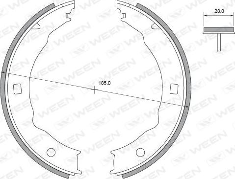 Ween 152-2439 - Комплект тормозов, ручник, парковка avtokuzovplus.com.ua