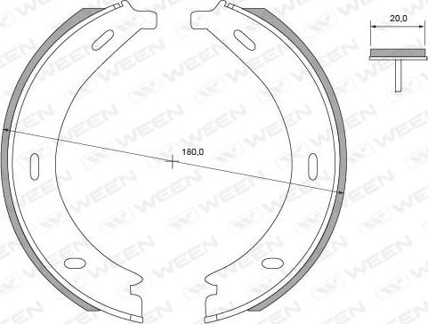 Ween 152-2443 - Комплект гальм, ручник, парковка autocars.com.ua