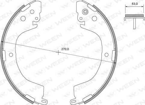 Ween 152-2446 - Комплект тормозных колодок, барабанные avtokuzovplus.com.ua