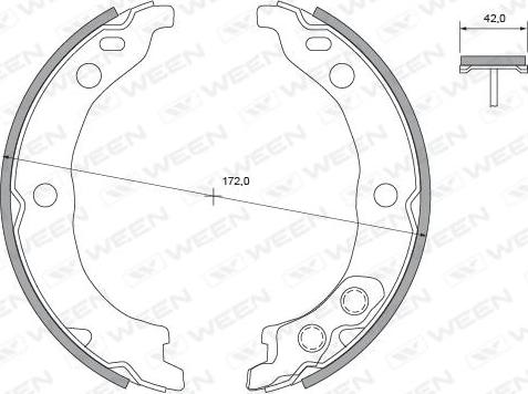 Ween 152-2484 - Комплект гальм, ручник, парковка autocars.com.ua