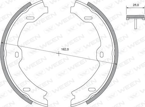 Ween 152-2486 - Комплект гальм, ручник, парковка autocars.com.ua