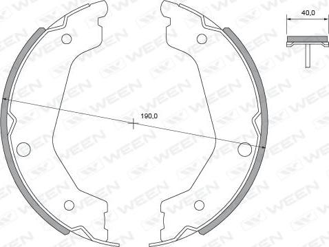 Ween 152-2487 - Комплект гальм, ручник, парковка autocars.com.ua