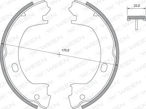 Ween 152-2491 - Комплект гальм, ручник, парковка autocars.com.ua