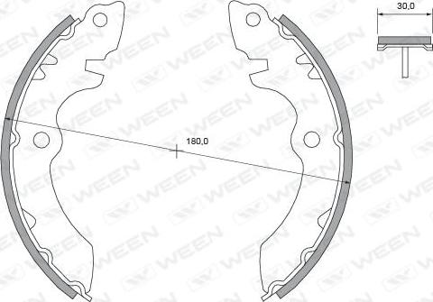 Ween 152-2493 - Комплект гальм, ручник, парковка autocars.com.ua