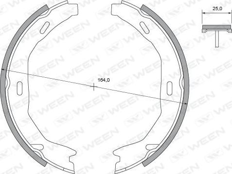 Ween 152-2497 - Комплект гальм, ручник, парковка autocars.com.ua