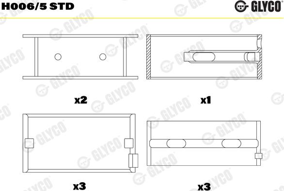 Wilmink Group WG1093091 - Комплект підшипників колінчастого вала autocars.com.ua